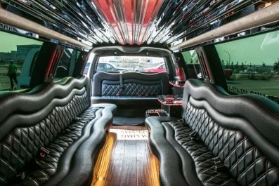 image of 16 passenger Dodge Ram stretched limousine wet bar