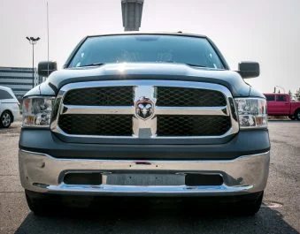 image of 16 passenger Dodge Ram stretched limousine exterior passenger side