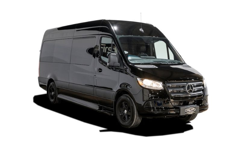 image of 16 passenger Mercedes mini party bus